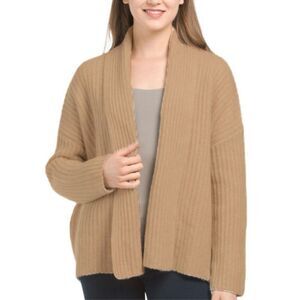 Joie 100% 2 ply cashmere $395 ribbed cardigan sweater small